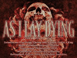 As I Lay Dying, Chelsea Grin, Unearth, Fit For A King (Κολωνία, Γερμανία – 19/10/2019)