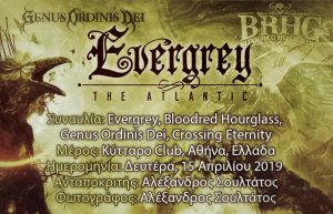 Evergrey, Bloodred Hourglass, Genus Ordinis Dei, Crossing Eternity (Αθήνα, Ελλάδα – 15/04/2019)