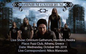 Omnium Gatherum, Hamferd, Heidra (Athens, Greece – 09/10/19)