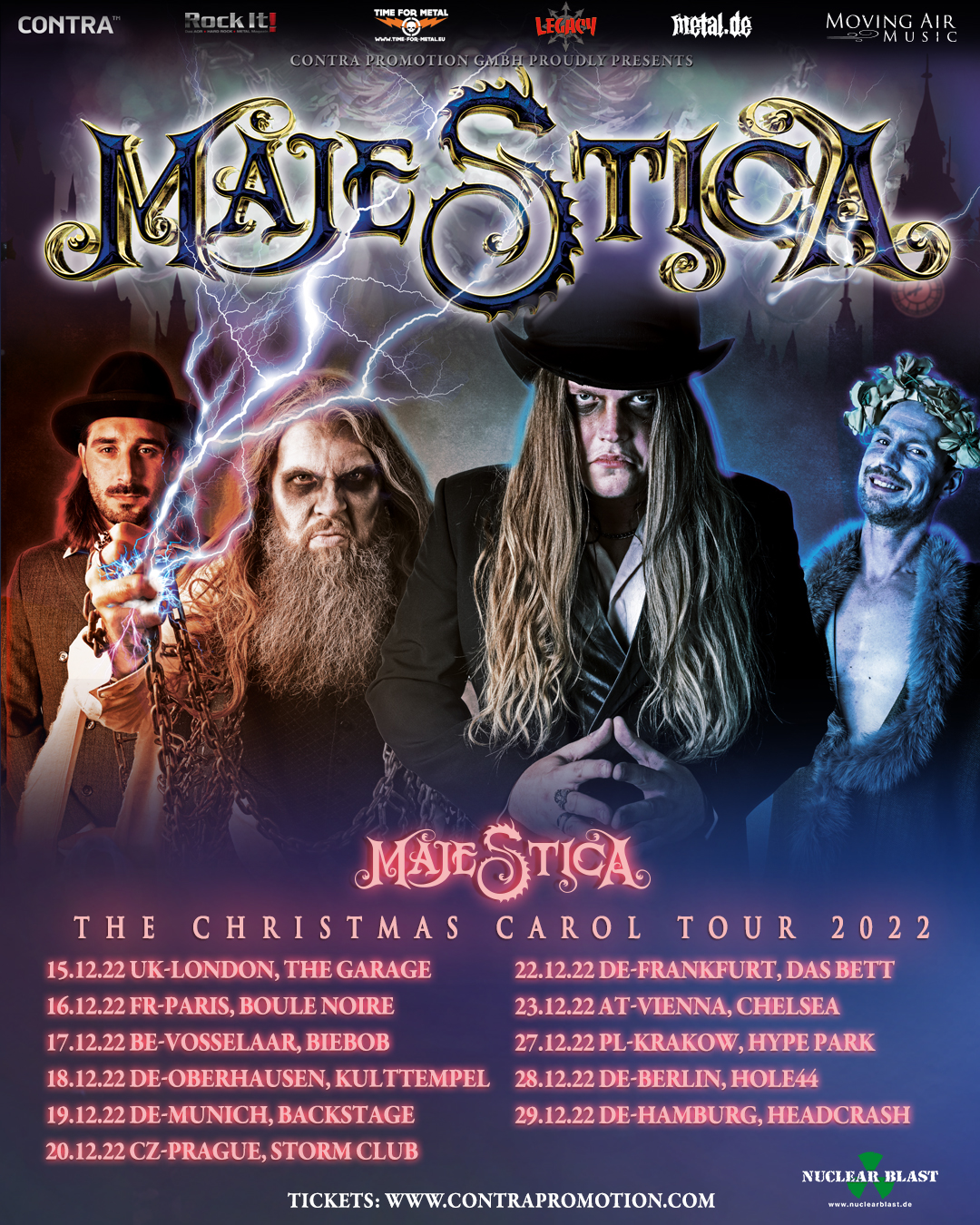 MAJESTICA: Postponement of Christmas tour – New tour dates for 2022!