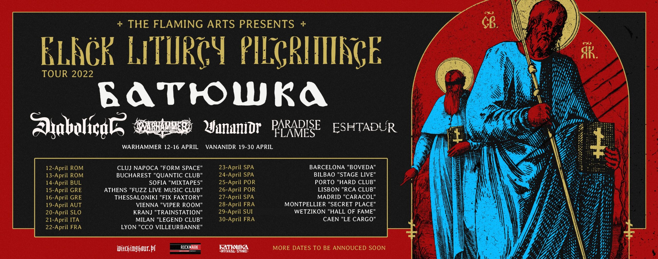 BATUSHKA & DIABOLICAL – Black Liturgy Pilgrimage – Tour Announcement!